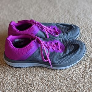 Nike Purple/Grey FS Lite Running Shoes - Size 9